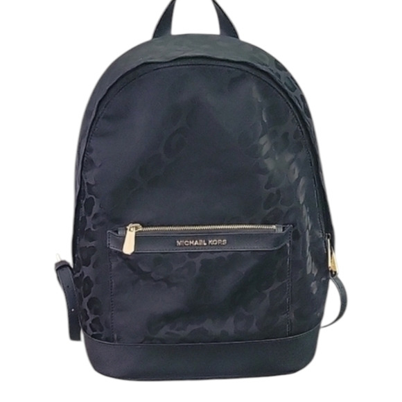 NWOT - Michael Kors Nylon Cheetah Backpack with Leather Straps and Gold Hardware - Picture 1 of 14